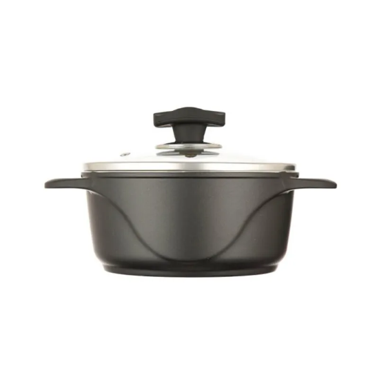 عکس قابلمه آلومینیومی عروس مدل ویکتوریا سایز 22 رنگ مشکی مات | ثمین