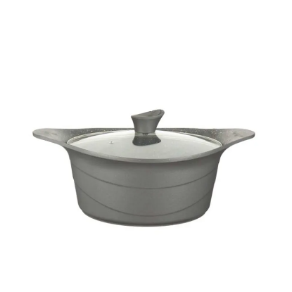 تصویر قابلمه عروس مدل دیاکو سایز 30 با درب شیشه‌ای و دستگیره مقاوم | فروشگاه ثمین