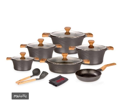 تصویر سرویس ۱۴ پارچه قابلمه تیتانیوم کاندید مدل سزار | کالای آشپزخانه ثمین