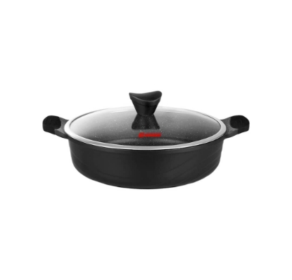 تصویر  تابه گرانیتی کاندید مدل اوشن سایز 28 دودسته درب پیرکس