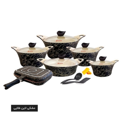 تصویر  سرویس قابلمه کاندید 15 پارچه گرانیتی مدل کاپری CAPRI