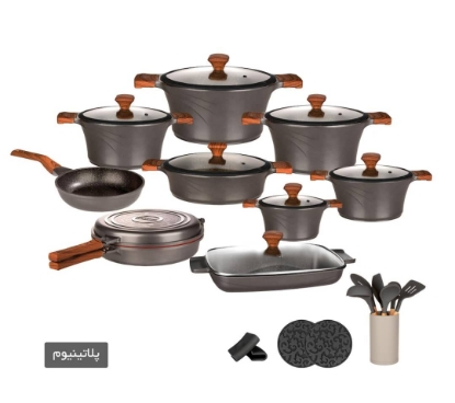 تصویر  سرویس 28 پارچه تیتانیوم کاندید مدل سزار