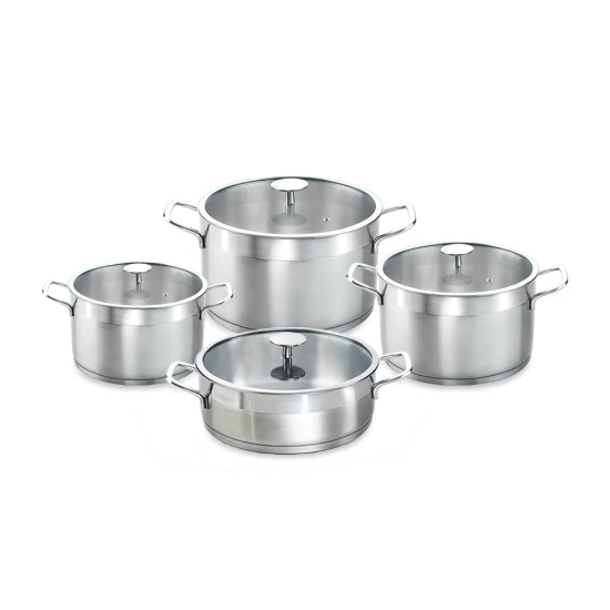 تصویر  سرویس 8 پارچه استیل کاندید مدل دانته