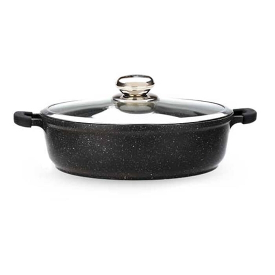 تصویر  قابلمه کوتاه گرانیت زرساب مدل گریپ سایز 32