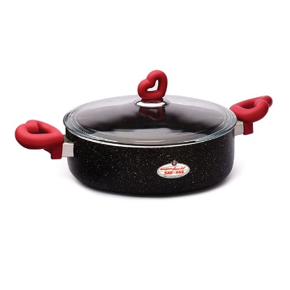 تصویر  قابلمه کوتاه گرانیت دستگیره قلبی زرساب سایز 24