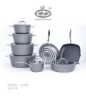 تصویر  سرویس قابلمه ۱۴ پارچه آلما مدل KZP با درب سيليكونى