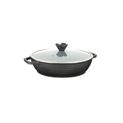 تصویر  تابه دو دسته درب دار عروس مدل کلاسيک خطی سایز 28