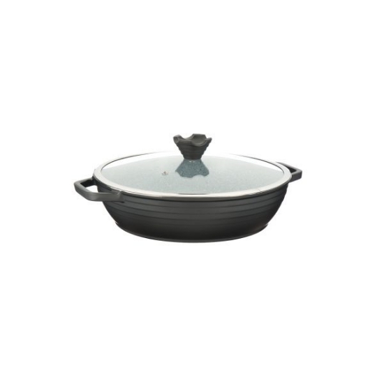 تصویر  تابه دو دسته درب دار عروس مدل کلاسيک خطی سایز 28