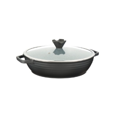 تصویر  تابه دو دسته درب دار عروس مدل کلاسيک خطی سایز 32