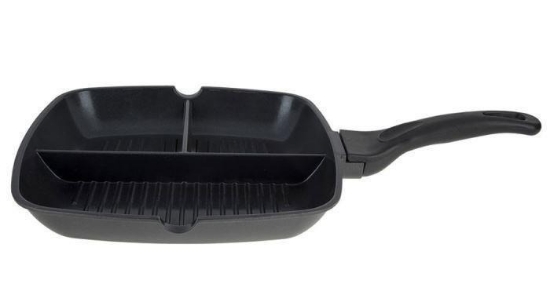 تصویر  تابه عروس مدل استیک پز سه قسمتی سایز 28